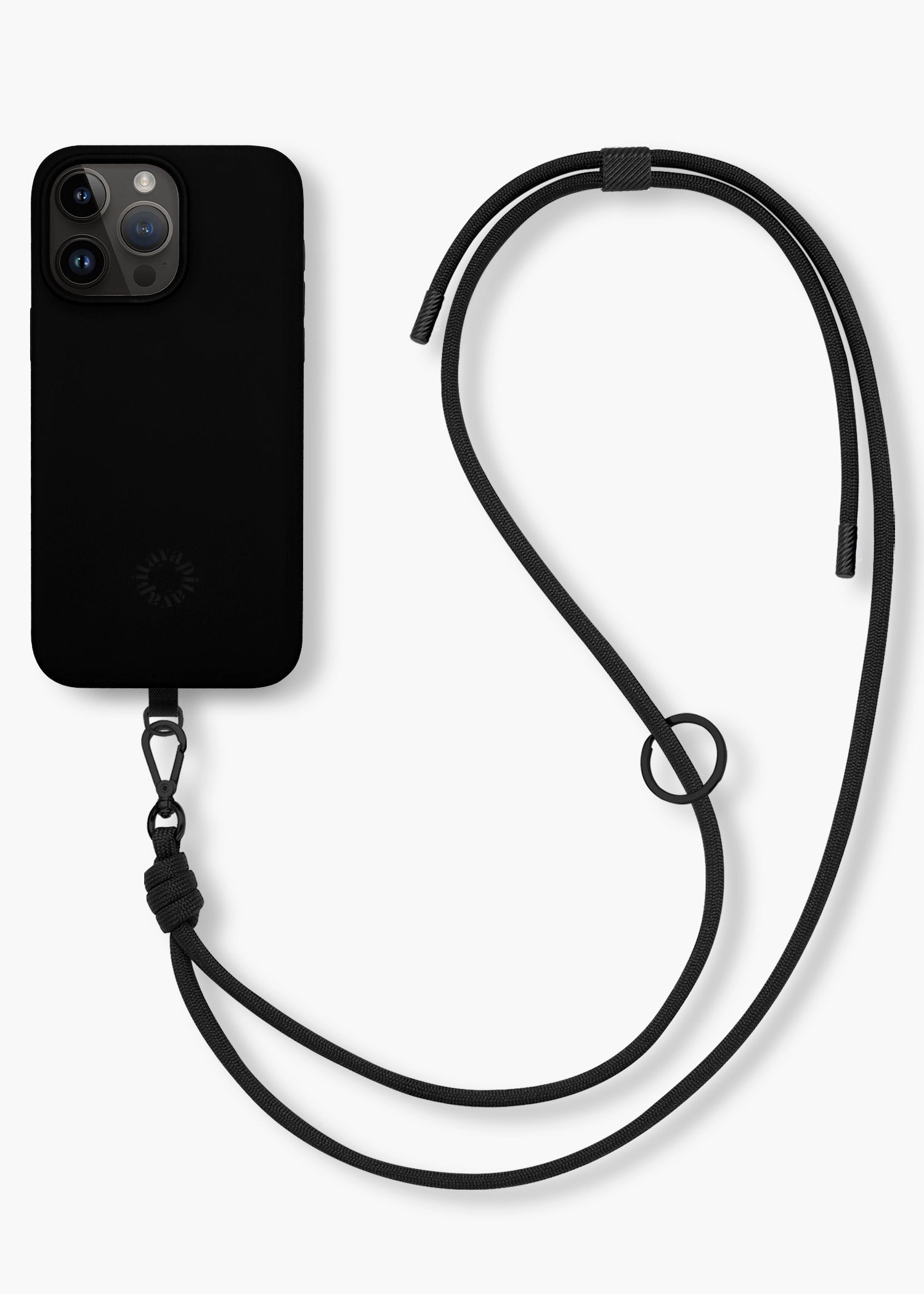 Alça Universal Preta + Case Preta para iPhone
